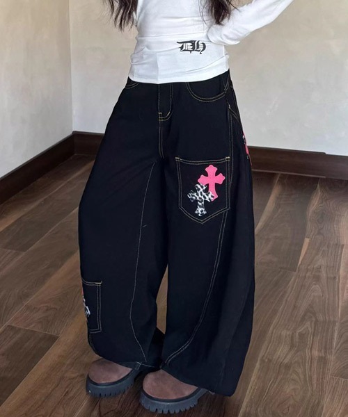 「Ressaca」 デニムパンツ M ブラック レディース_画像9