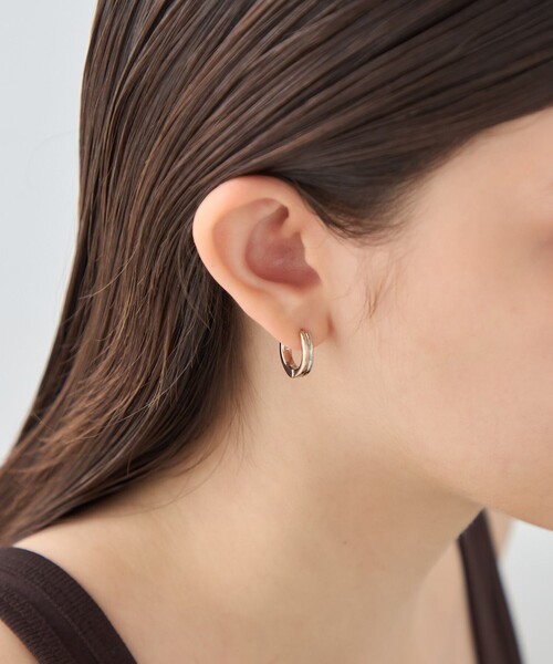 ete（エテ） ピアス バイカラー ハグピアス レディース : ZOZOTOWN