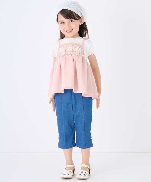 petit main チュニック クロシェドッキングチュニック キッズ 子供服