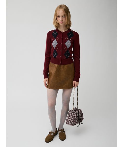 Lily Brown - LILY BROWN アーガイルニットプルオーバー 新品 ピンク LILY BROWN（リリーブラウン） カーディガン アーガイルニット