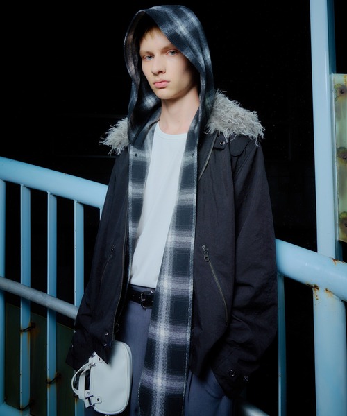 AIVER（アイバー） コート ジャケット ファー襟脱着モトクロス