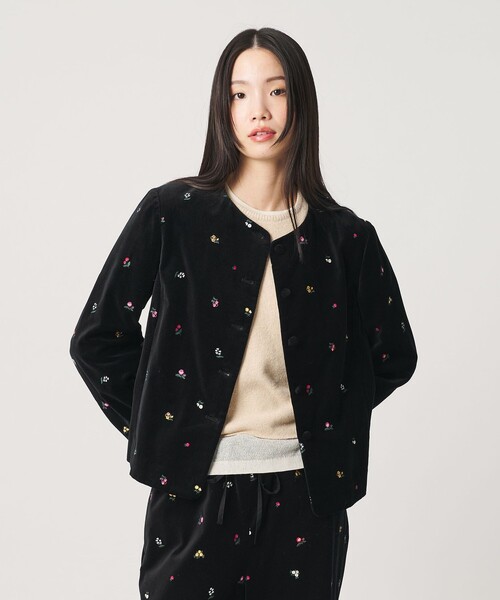BEAUTY＆YOUTH UNITED ARROWS ジャケット ノーカラージャケット ベロア