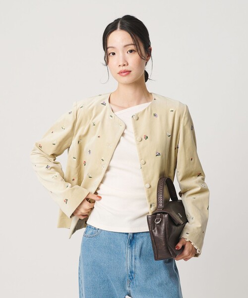 BEAUTY＆YOUTH UNITED ARROWS ジャケット ノーカラージャケット ベロア