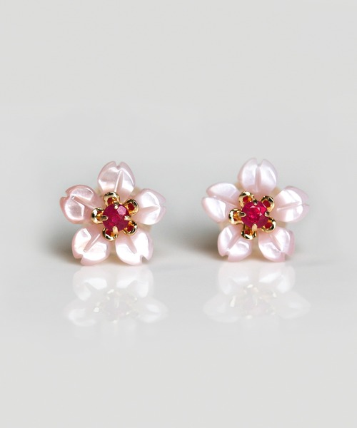 K18YG 桜２WAYピアス K18YG 桜2WAYピアス