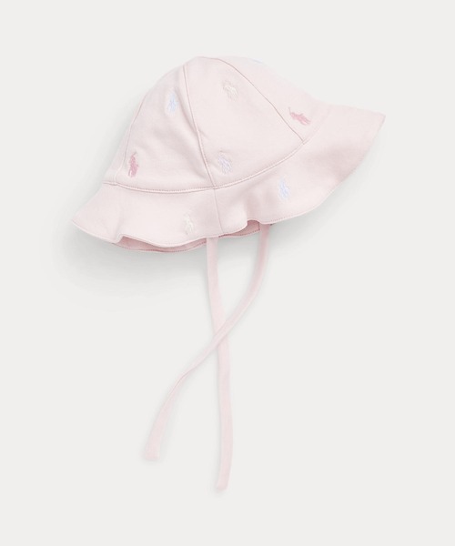 帽子 ハット Polo ポニー コットン インターロック ハット キッズ 子供 女の子の画像
