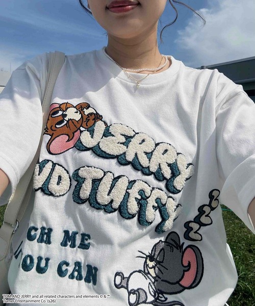 AS KNOW AS（アズノゥアズ） tシャツ トムとジェリー 刺繍Tシャツ