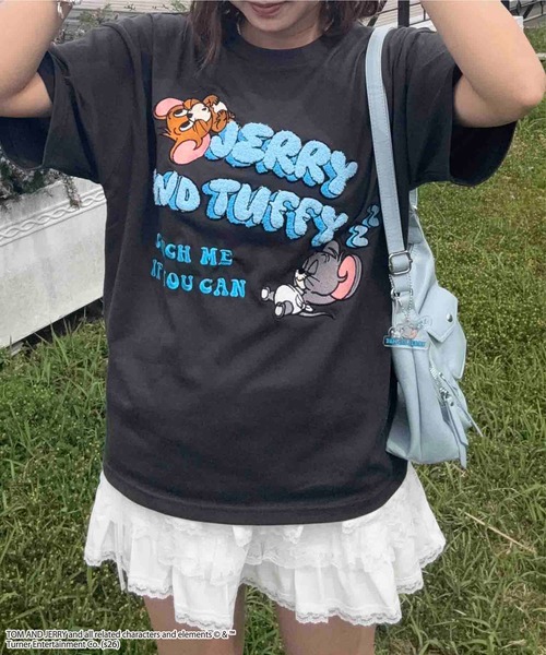 AS KNOW AS（アズノゥアズ） tシャツ トムとジェリー 刺繍Tシャツ