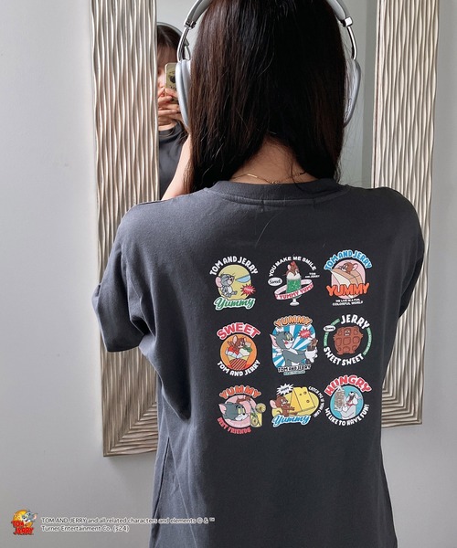 AS KNOW AS（アズノゥアズ） tシャツ トムとジェリー 刺繍Tシャツ
