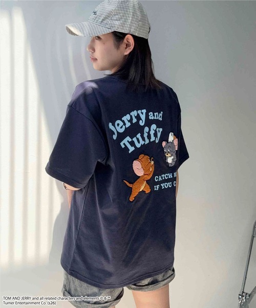 AS KNOW AS（アズノゥアズ） tシャツ 半袖 トムとジェリー 刺繍T