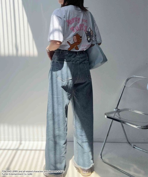 AS KNOW AS（アズノゥアズ） tシャツ 半袖 トムとジェリー 刺繍T