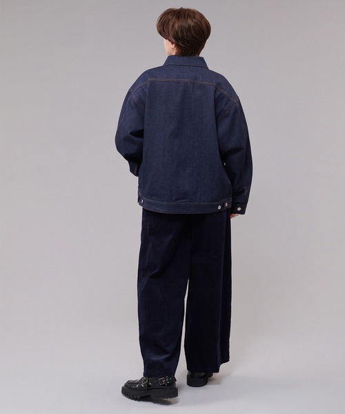 ONCILY デニムジャケット gジャン TWEED DOCKING DENIM JACKET