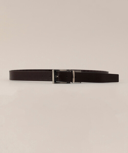 COMME CA MEN（コムサメン） ベルト 「市松柄」リバーシブルベルト