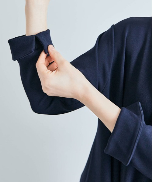 ワンピース 「mochiz」全方向 ストレッチ 4way レース カフス フレア