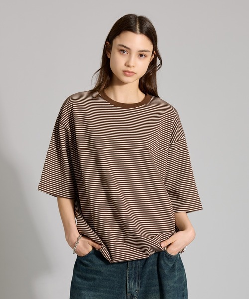 WETTEMPT tシャツ CREW NECK DRAW CORD BORDER TEE / クルー