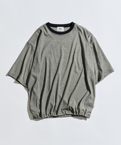 Supreme グレー Tシャツ ロンT フェード フェード加工　 ドローコード WETTEMPT tシャツ CREW NECK DRAW CORD BORDER TEE / クルーネック