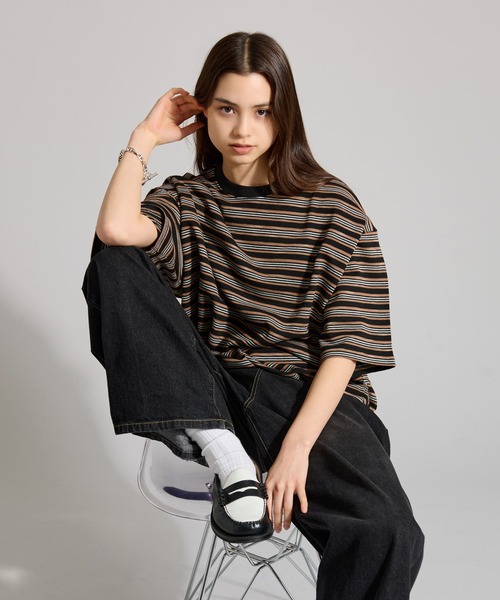 WETTEMPT tシャツ CREW NECK DRAW CORD BORDER TEE / クルー