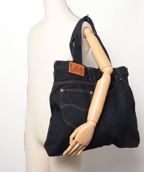 希少！◆Lee Denimリメイクダッフルバッグ& ウォレット◆ Lee - 革パッチ付き デニム ダッフルバッグ DENIM DUFFLE BAG リー の