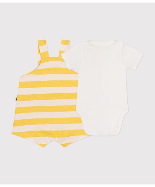 プチバトー2点セット　Tシャツ　オーバーオール PETIT BATEAU サロペット オーバーオール ベビー2点セット