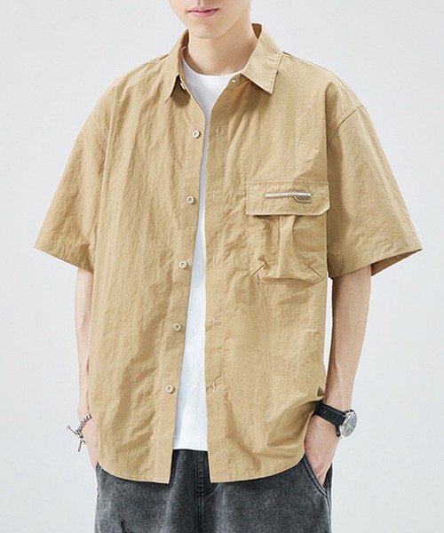 ブラウス シャツ aimoha outdoorユニセックス　ポケット　シャツ レディース メンズ