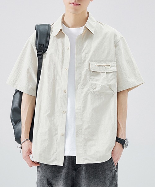 ブラウス シャツ aimoha outdoorユニセックス　ポケット　シャツ レディース メンズ aimoha ブラウス シャツ outdoorユニセックス ポケット シャツ