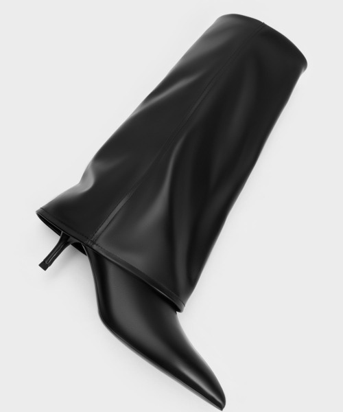 CHARLES ＆ KEITH ブーツ フォルドオーバー ポインテッドトゥ