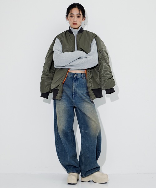 STUDIOUS tシャツ 「STUDIOUS/ステュディオス」パデッドボンバー 