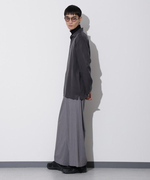 Apo（s）ture パンツ LUCAS-019/ デザインタックワイドパンツ メンズ