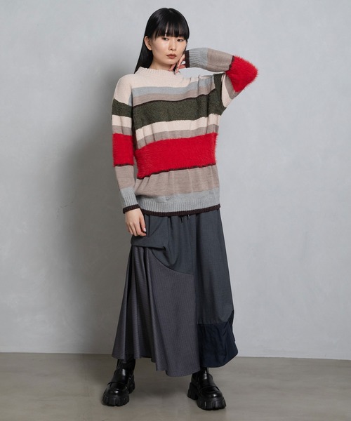 MARECHAL TERRE ニット セーター マルチボーダーニット