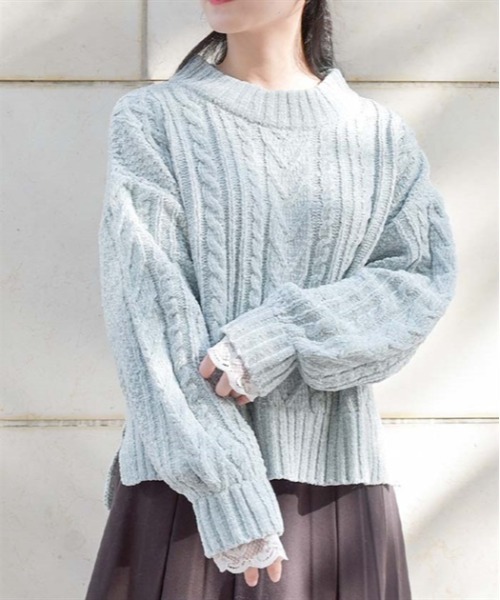 axes femme（アクシーズ ファム） ニット セーター ベロアモールニット