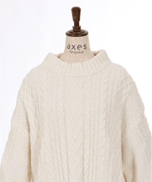 フォクシー☆大人気ニットベロア襟☆６３０００円のお品 axes femme（アクシーズ ファム） ニット セーター ベロアモールニット