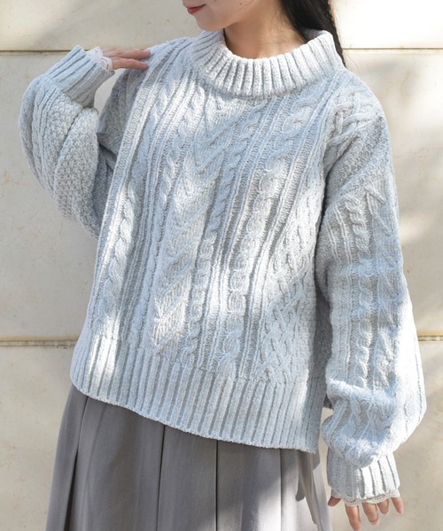 axes femme（アクシーズ ファム） ニット セーター ベロアモールニット