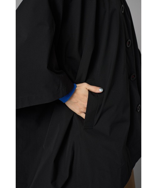 HeRIN.CYE カラーコート　ブラック HeRIN.CYE ［予約］Box silhouette coat BLK -ファッション通販