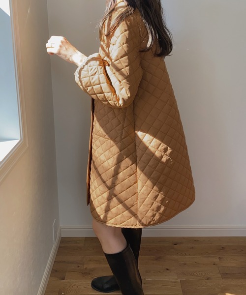 「LAUIR」 ノーカラーコート MEDIUM アイボリー レディース_画像6