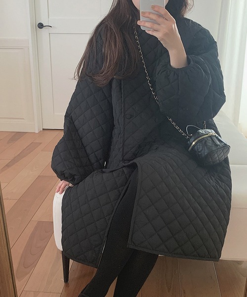 「LAUIR」 ノーカラーコート MEDIUM アイボリー レディース_画像8