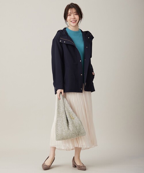 any SiS コート アウター 「撥水・UVカット・洗える」フーデット
