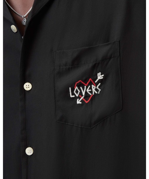 ALLSAINTS（オールセインツ） シャツ 半袖 LOVERS EMBROIDERED RELAXED