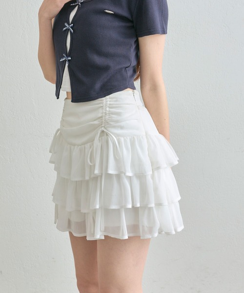 OLIVE des OLIVE（オリーブデオリーブ） スカート ドロストティアード