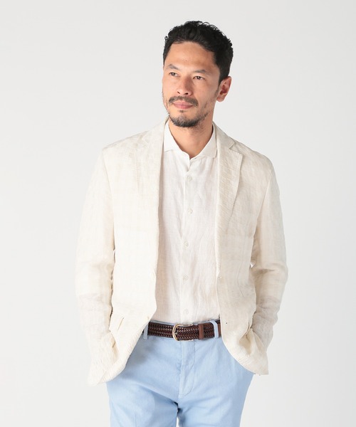 新品 Men's Bigi 2Bテーラードジャケット サイズ03/L相当 春夏 MEN'S BIGI（メンズビギ） ジャケット テーラードジャケット 市松柄