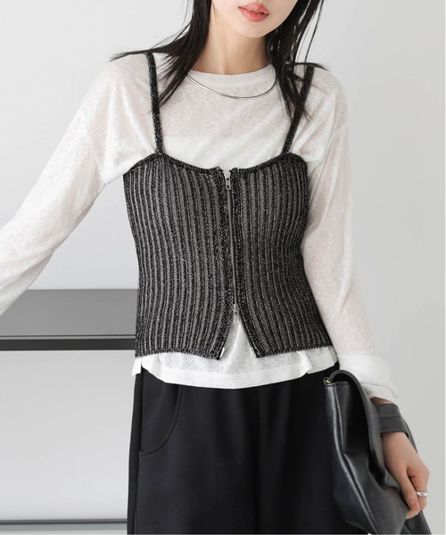 キャミソール ダブルジップニットビスチェ : ZOZOTOWN Yahoo!店 - 通販