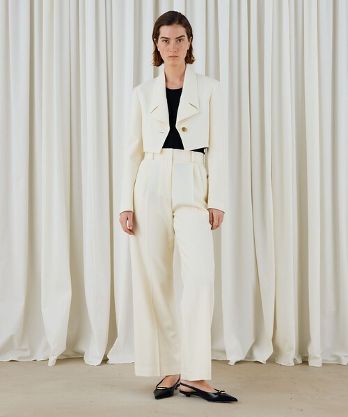 DES PRES（デプレ） スラックス パンツ ソフトウールオックス タック