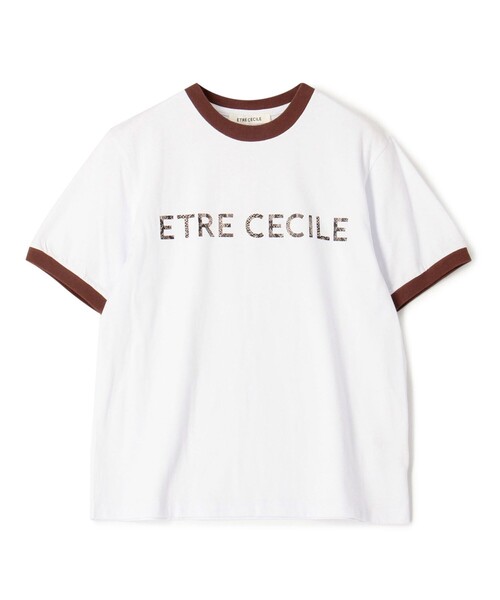 tシャツ ETRE CECIL SNAKE SKIN RINGER Tシャツ レディース
