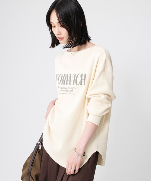 「81BRANCA」「別注」2way waffle T レディース