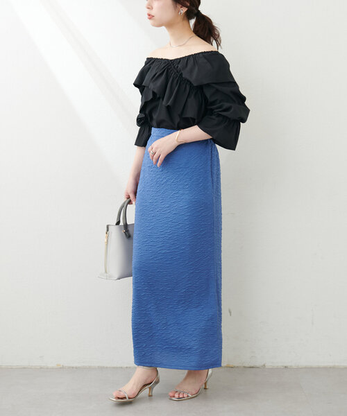 スカート 「WEB限定」osonoカットソージャガードゆるマーメイドスカート | natural couture