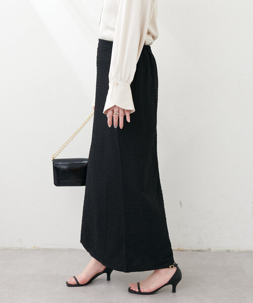 スカート 「WEB限定」osonoカットソージャガードゆるマーメイドスカート | natural couture | 14