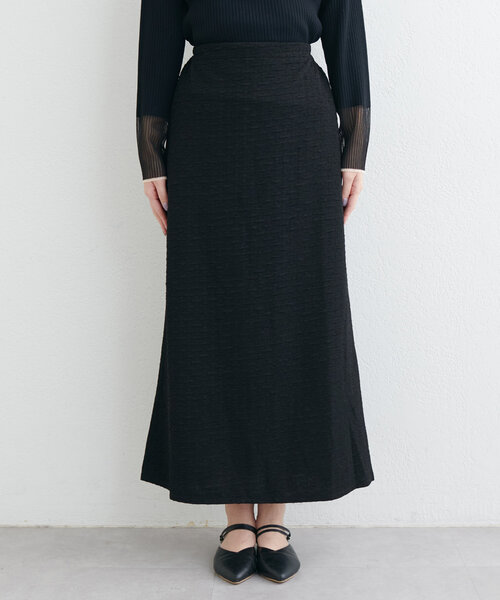 スカート 「WEB限定」osonoカットソージャガードゆるマーメイドスカート | natural couture | 15