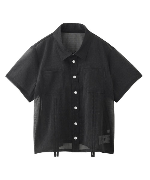 【プラダスポーツ】シャツ　ブラウス 黒　半袖　Mサイズ ダブルジップ PRADA SPORT プラダスポーツ ハーフジップ コットン ポロシャツ