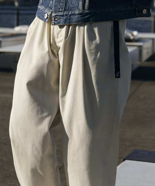 パンツ Gramicci LOWERCASE TC TWILL TUCK TAPERED Gramicci / LOWERCASE TC TWILL TUCK TAPERED[BSMA4-GMP5S2099