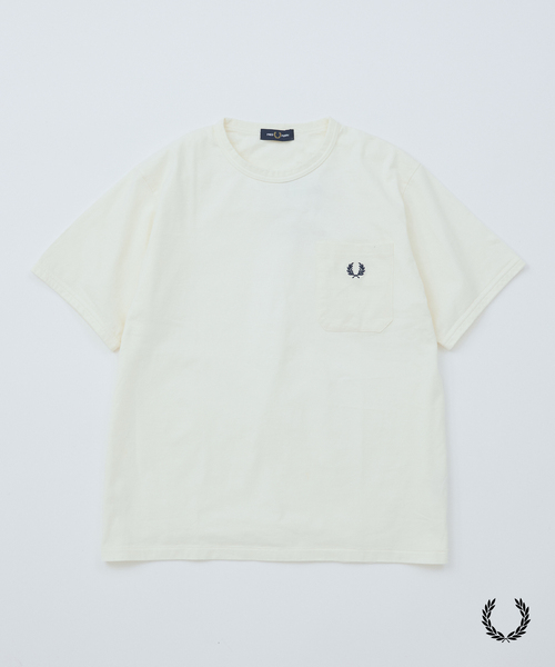 【FRED PERRY】ロゴTシャツ ホワイト 100 FRED PERRY tシャツ for JOURNAL STANDARD / フレッドペリー