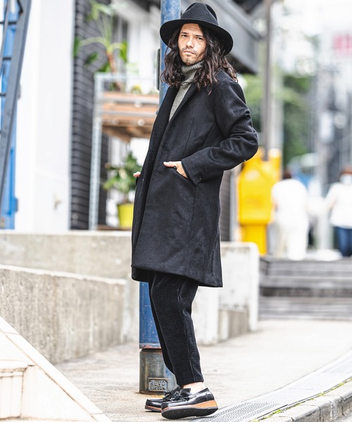 CAMBIO（カンビオ） チェスターコート L チャコール メンズ : ZOZOTOWN