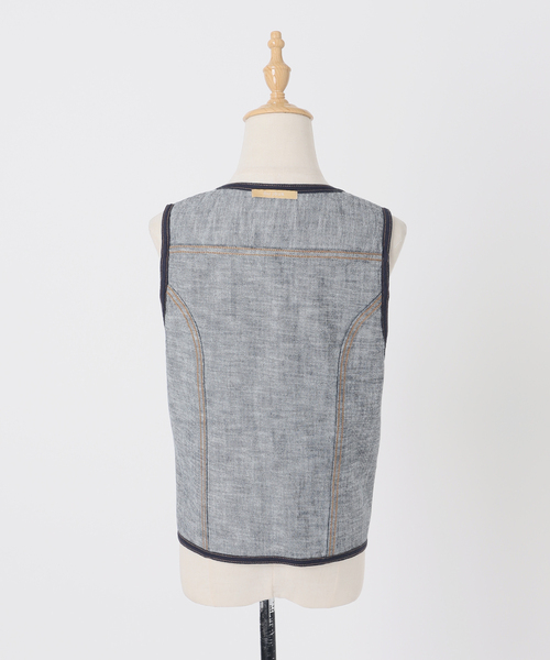 ベスト ジレ DU JOUR/デュ ジュール RIDING JEAN VEST レディース B.C STOCK ベスト ジレ DU JOUR/デュ ジュール RIDING JEAN VEST